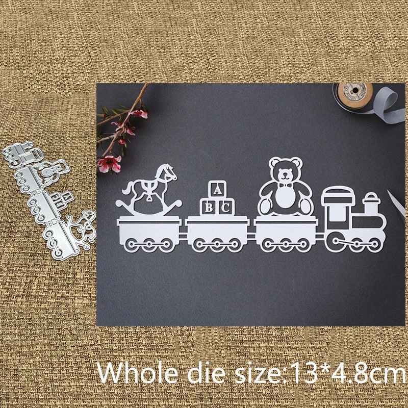 XLDesign Craft Metal stencil mold Cutting Dies animals train Back Shadow scrapbook die cuts Album Paper Card Craft Embossing