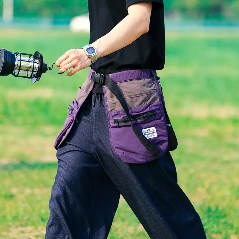 Multi-pocket Zipper Waist Apron Fanny Pack Multifunctional Outdoor Bag For Travel Sports Fitness Cycling