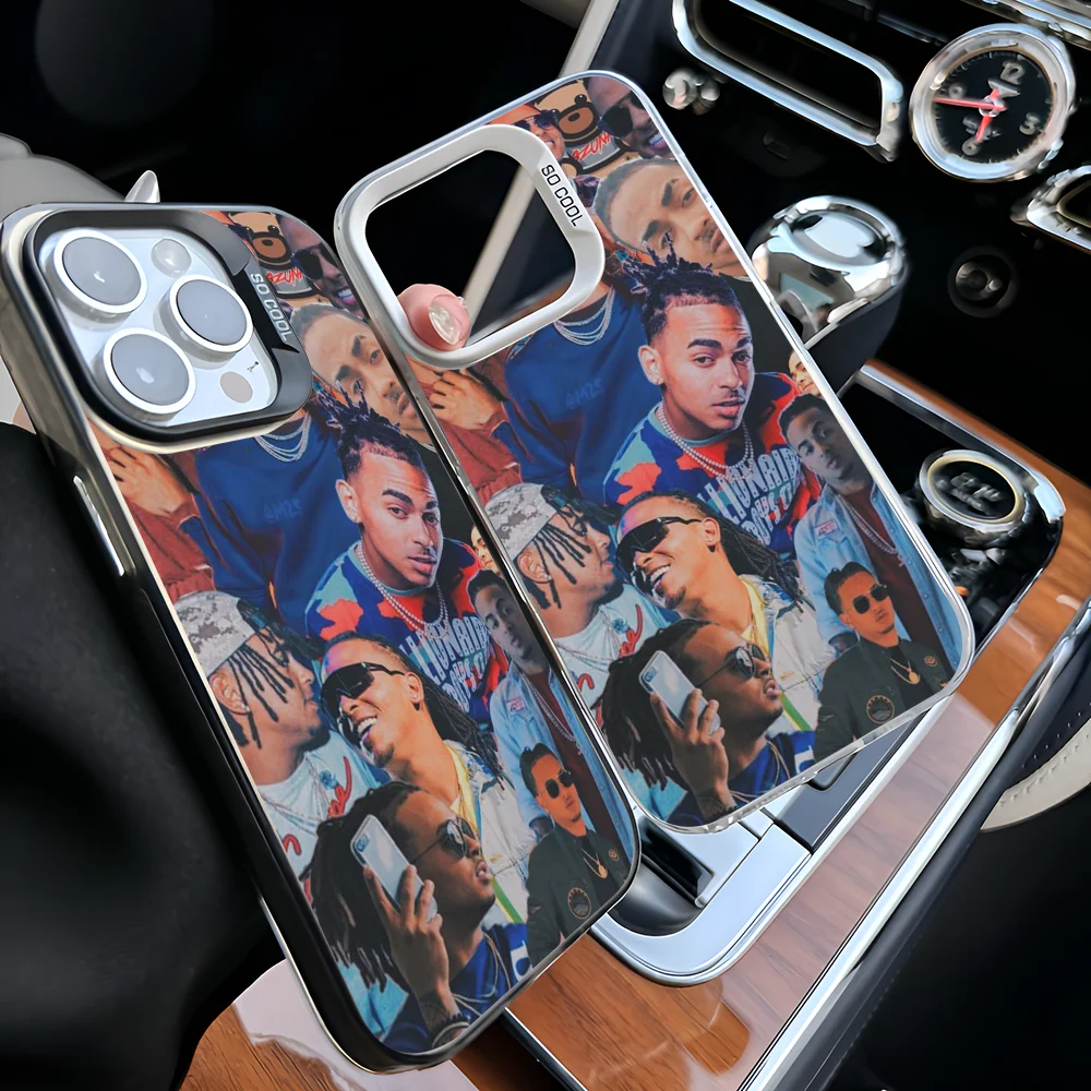 Epc Ozuna Singer Phone Case IMD Phone Case For IPhone 16 15 14 13 12 11 Pro Max Plus Color Silver Cover