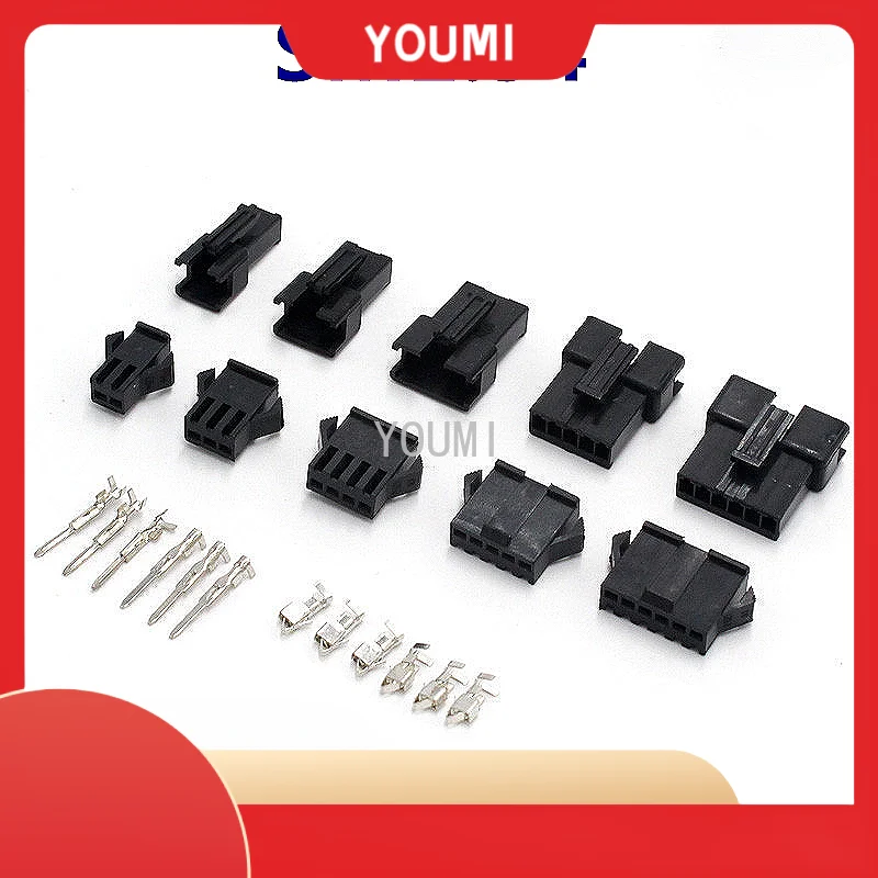 10Set JST SM Connector Plug Pitch 2.54MM Female and Male Housing + Terminals Set SM-2P SM-2R JST SM2.54 2/3/4/5/6/7/8/12 Pin