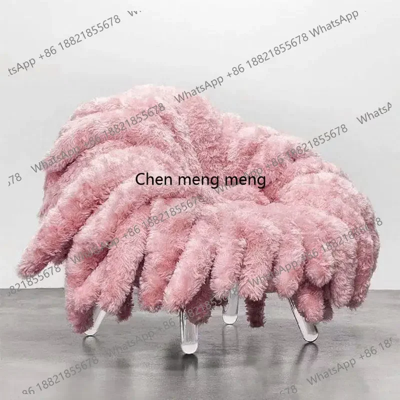 03A Nordic creative simple modern single chair plush art sofa chair hall reception leisure chair