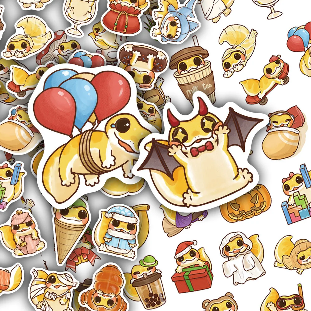 

10/50PCS Reptile Pet Gecko Series Stickers Creative DIY Guitar Phone Laptop Suitcase Water Cup Skateboard Waterproof Decals