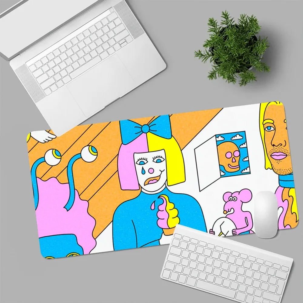 Hot Singer Sia Reasonable Woman Souris Sub, Ordinateur portable, Gamer Pad, PC, Accessoires de jeu, Tapis de bureau