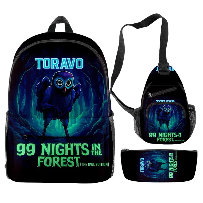 

Pop Roblox 99 Nights in The Forest Creative Peripheral Cartoon Cute Printed Backpack Backpack Pencil Case Shoulder Bag