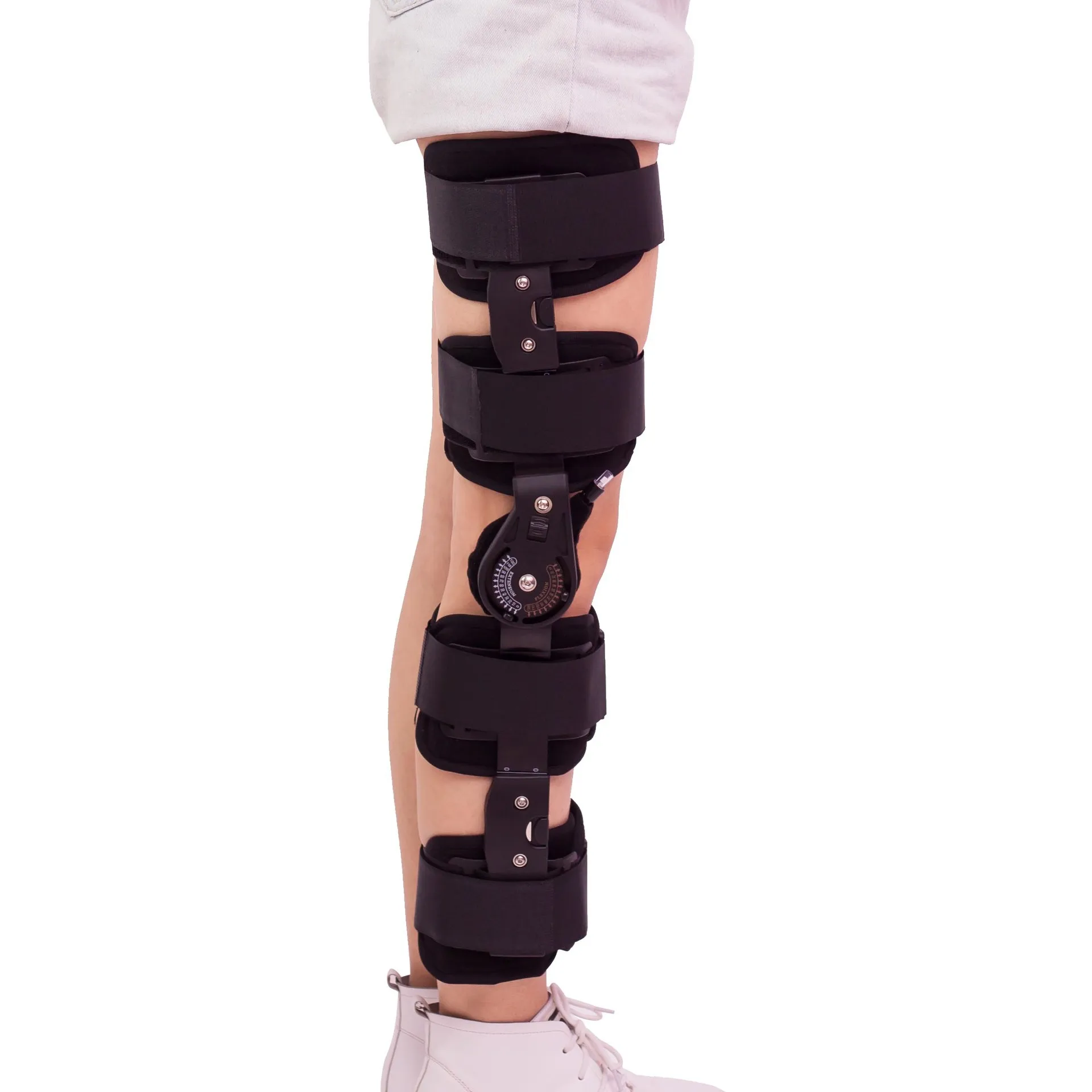 Adjustable Hinged ROM Knee Brace For Recovery ACL MCL & PCL Injury Medical Orthopedic Support Stabilizer After Surgery