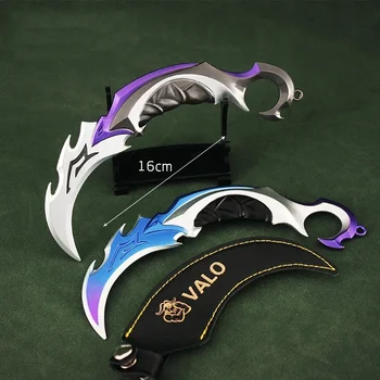 Valorant Weapon Melee Reaver 16cm Karambit Knife Metal Game Peripheral Samurai Sword Alloy Model Brelok do kluczy Prezent Zabawka Chłopcy