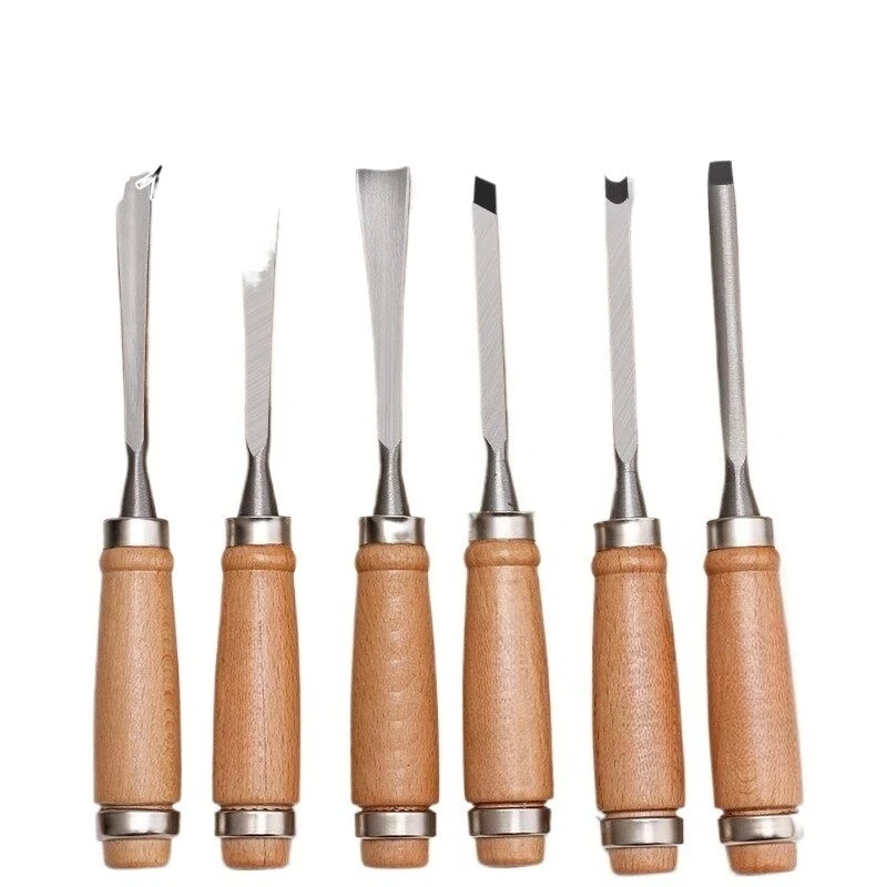 Woodcut tool set, woodworking spatula, hardwood, carving knife, semicircular chisel, hand wood carving tool