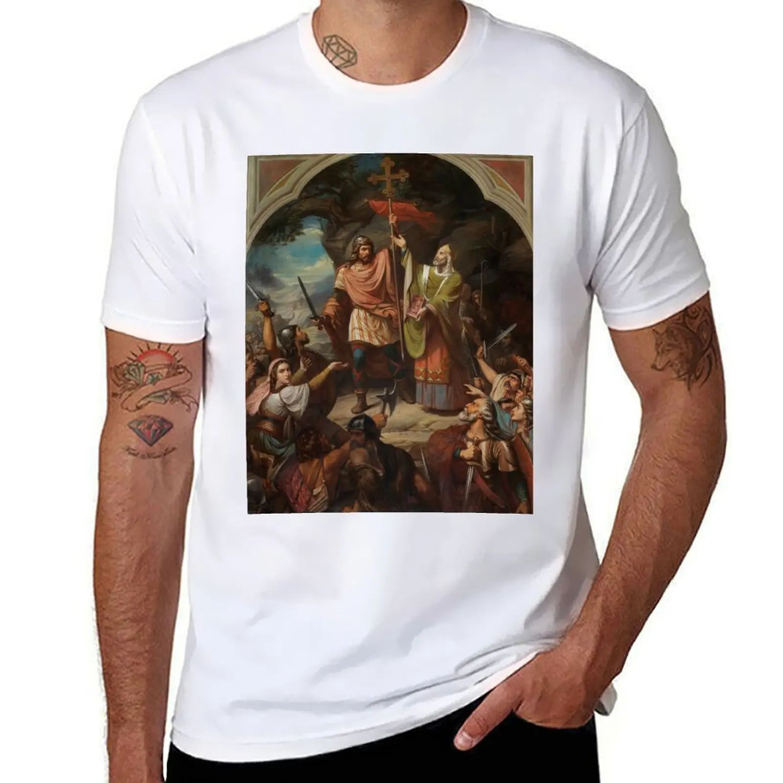 

Battle of Covadonga (1855) - Luis de Madrazo T-Shirt funny t shirts dark humor man tshirt funny t shirts man T-Shirt