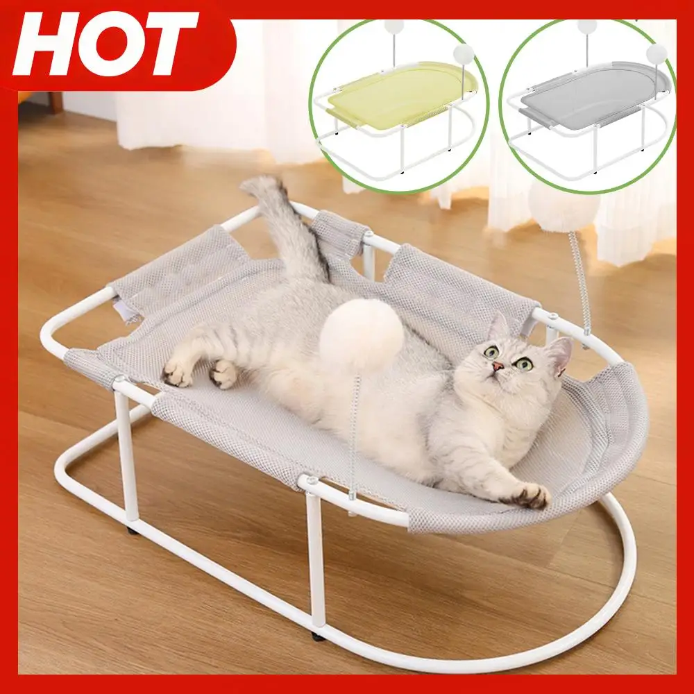 

Free-Standing Elevated Cat Bed with Removable Washable Mesh Fits Up To 10kg Elevated Cat Hammock Bed for Kittens/Small Dog
