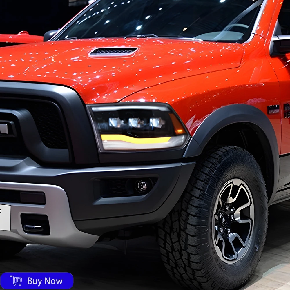

For Dodge RAM 1500 2009-2018 Car Front Lamps Assembly Upgrade LED Auto Headlights Dynamic DRL 3 Projector Lens Accessories