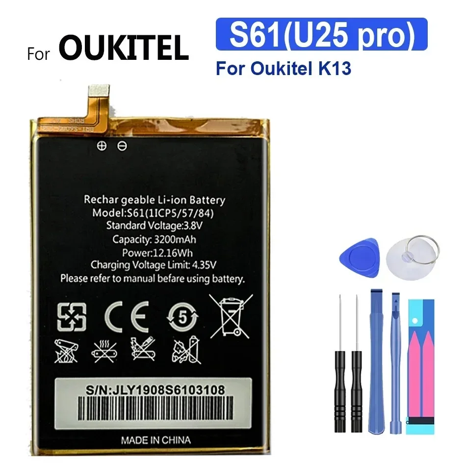 

Replacement Battery for Oukitel, S61, U25 Pro, U25Pro, 3200mAh