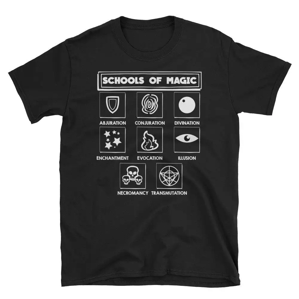 Schools of Magic Types RPG Fantasy T Shirt