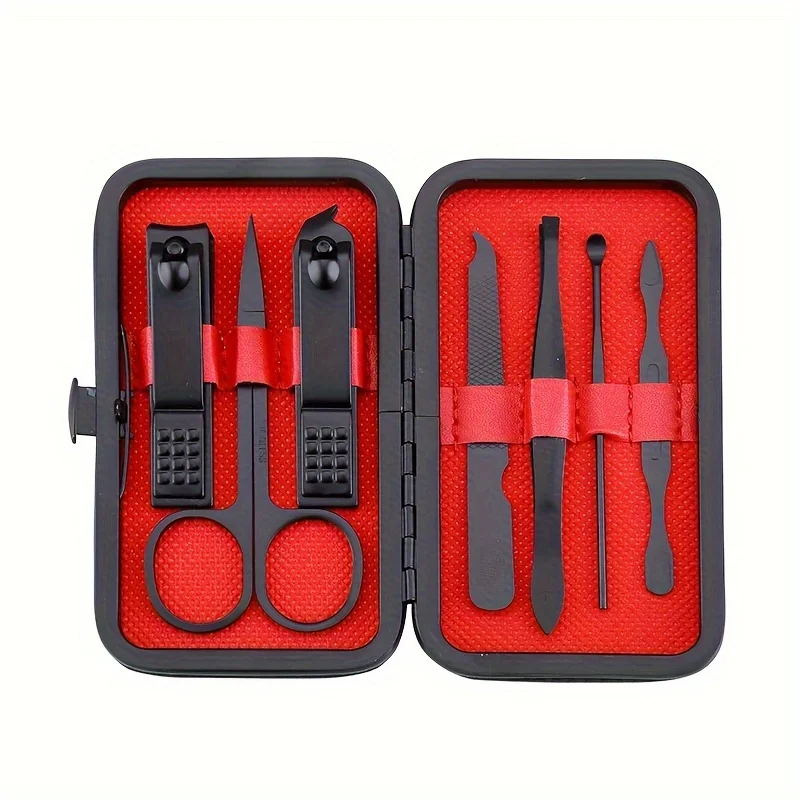 7 Pcs Manicure Set Personal Care Nail Clipper Kit Luxury Manicure 7 In 1 Professional Pedicure Set Grooming Kit Gift