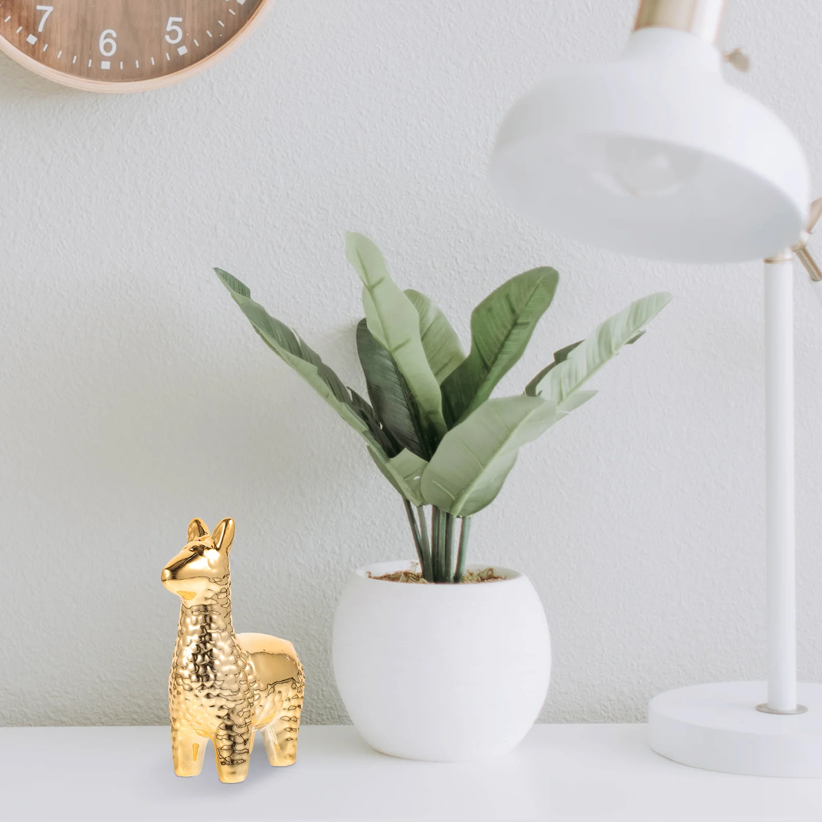 

Office Decor Ornament Alpaca Ornaments Ceramic Sculpture Decoration Decorative Figurine Desk Tabletop Decorations