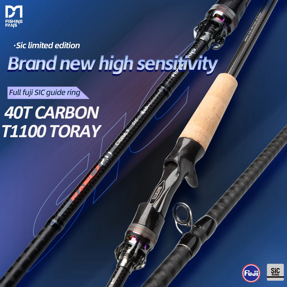 Caña spinning FishingFans 40T Toray Carbono – Fuji SIC ML acción rápida