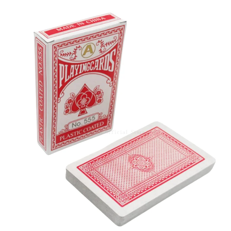 New 54 pieces/set Grey Core Paper Poker Deck Playing Cards Magic Tool Party Table Game Red