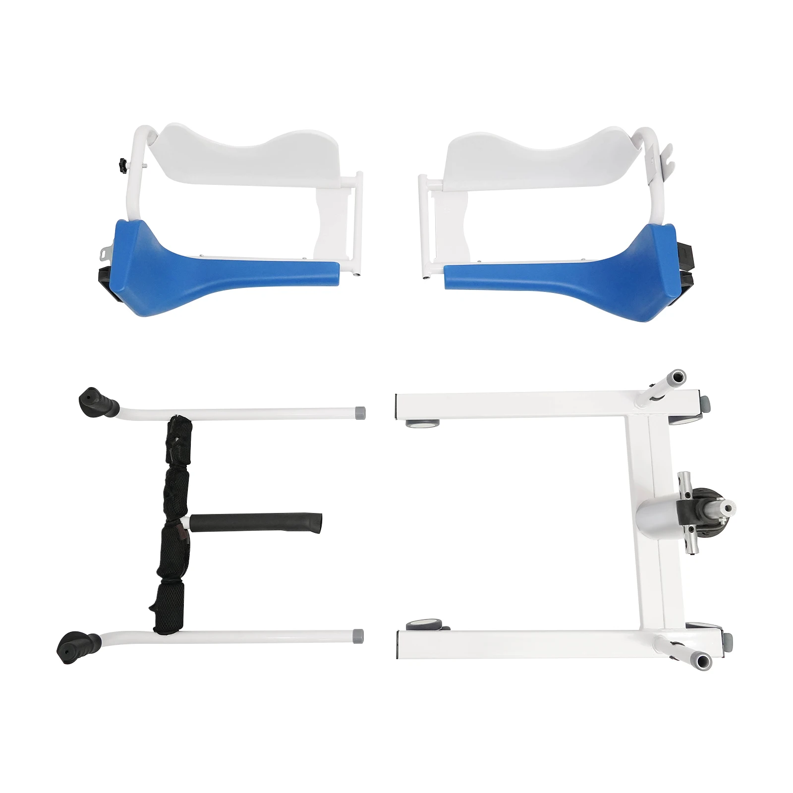 198.4 lbs Patient Transfer Machine with Safety Locking Mechanism, Removable Seat Cushion, Silent Universal Wheels