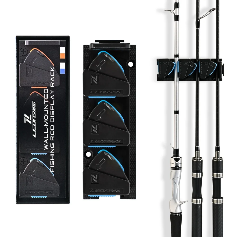 Multifunktionale Locken Stange Rack Wand Montiert Angeln Getriebe Display-ständer Langlebige Vertikale Lagerung Rack Angeln Ausrüstung Organizer