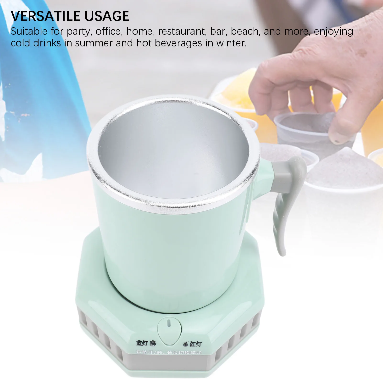 

Электрическая охлаждающая чашка на 420 мл с функцией быстрого охлаждения, настольный охладитель и подогреватель двойного назначения для чая, кофе, напитков