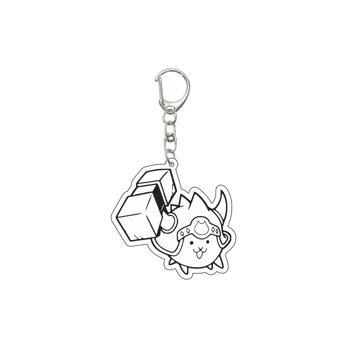 55MM Anime The Battle Cats Figure Tank Cat Giant Cat Dragon Cat Bahamut Cat Li'l Valkyrie Acrylic Keychain Chrismas Cute Gifts