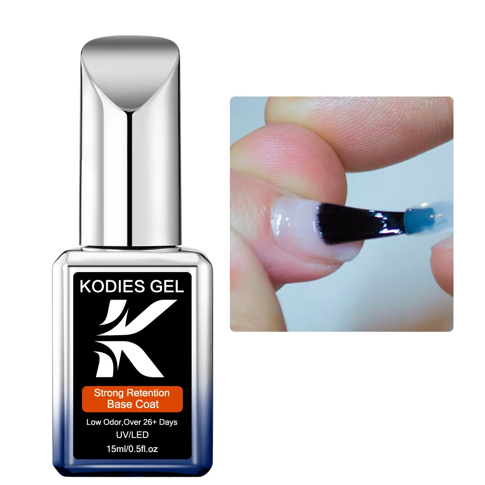 KODIES GEL Strong Retention Base Coat Gel Nail Polish 15ML Super Texture Formula UV Semi Permanent Self Leveling Gellak Primer