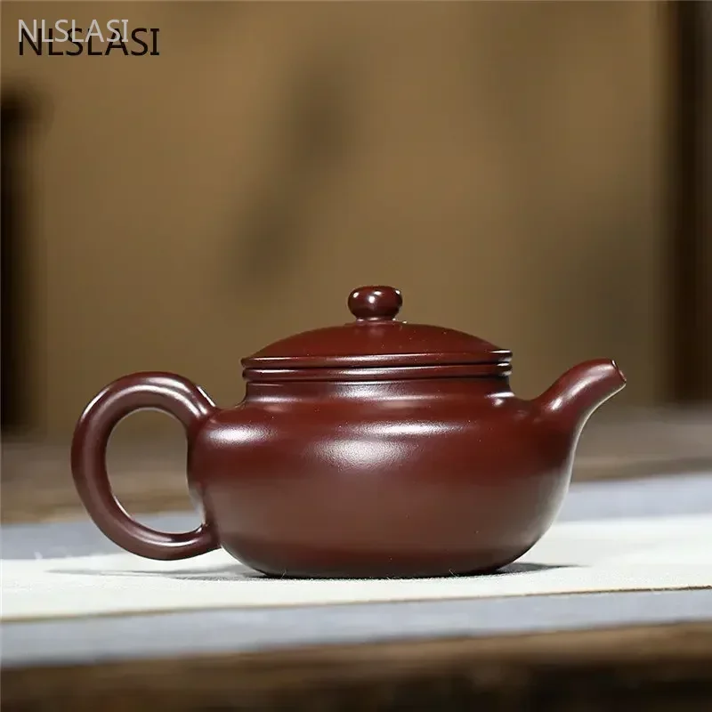 Authentic Yixing Teapot Zisha Tea Pot Raw Ore Purple Mud Chinese Handmade Kettle Purple Clay Drinkware 200ml