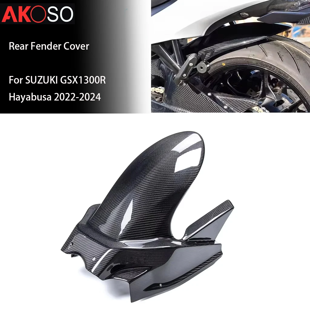 

Carbon Fiber Rear Mudguard Fender For SUZUKI GSX1300R Hayabusa 2022-2024 Splash Guard Cover Wheel Hugger Protector Accessories