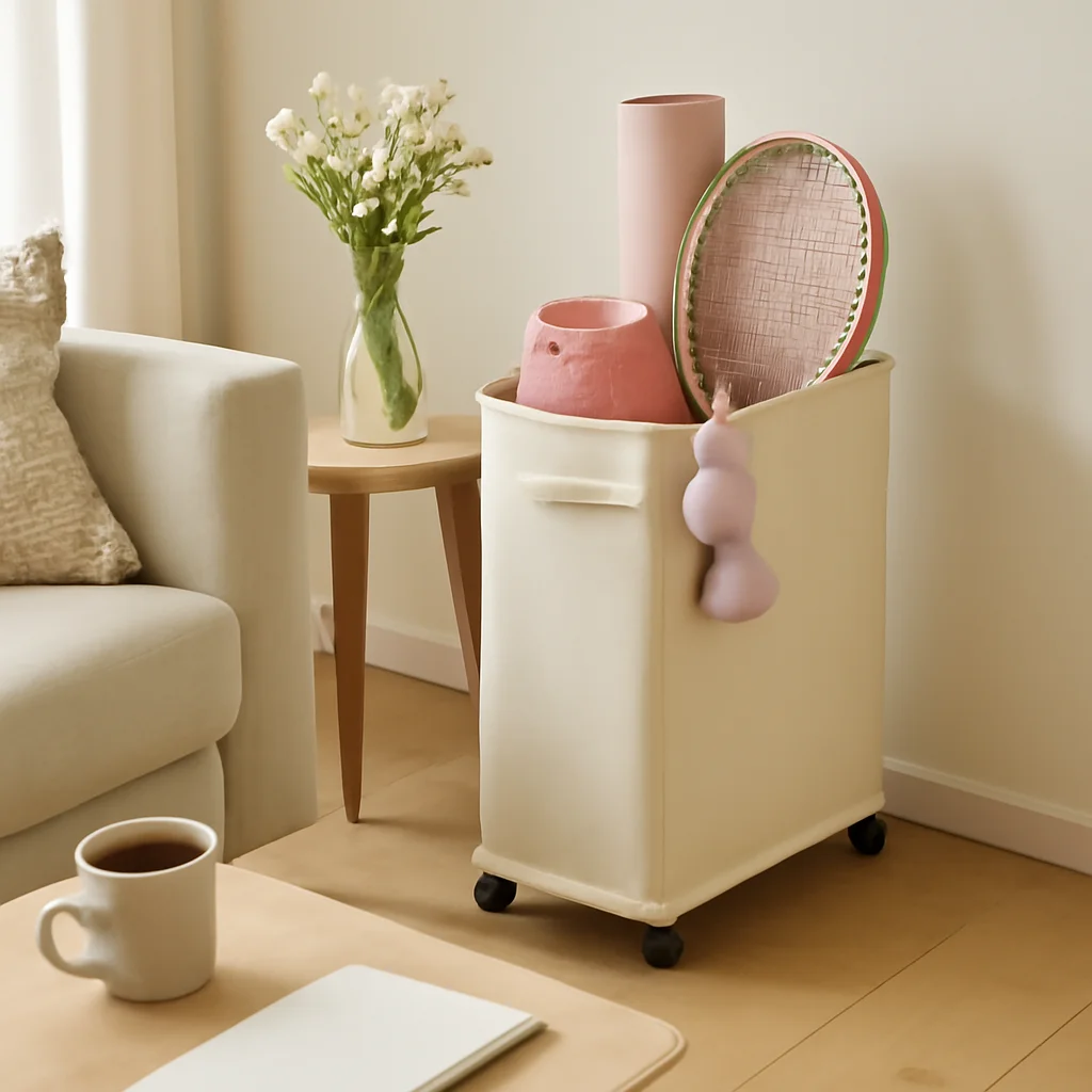 

Вместительная Складная фотокорзина из ткани на колесиках с многофункциональными изогнутыми краями