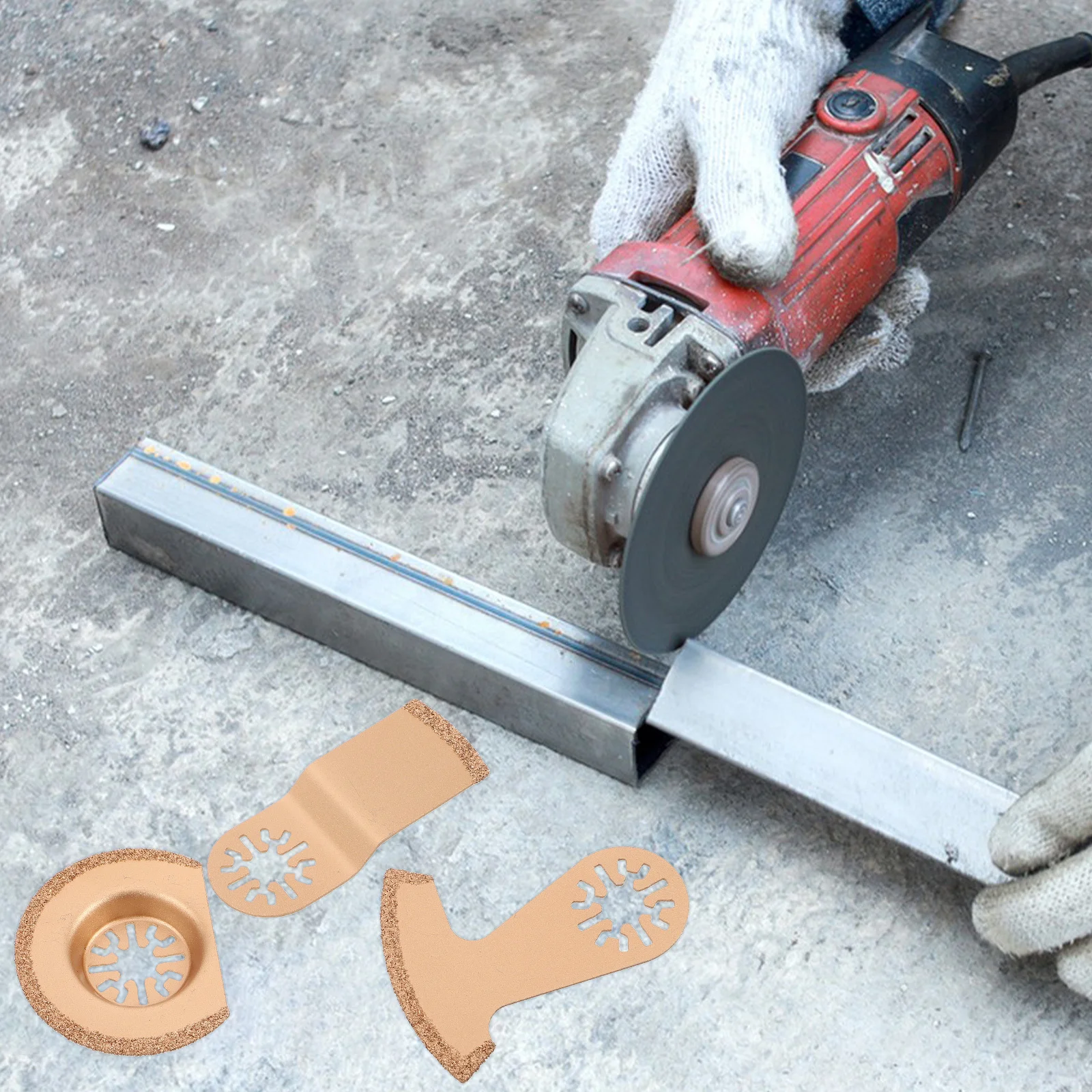 3 pçs lâmina de serra fechada lâminas de carboneto ferramenta oscilante corte de precisão telha cerâmica rejunte remoção metal balanço máquina