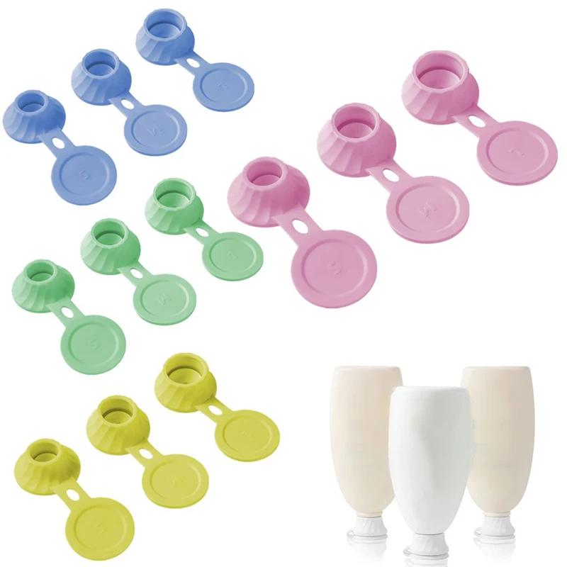 3pcs Colorful Inverted Bottle Cap Bottle Emptying Caps Kit Inverted Caps Flipping Bottle Set 3 Sizes Adapters Transfer Connector