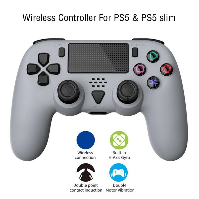 

Беспроводной контроллер для консоли PS5, игровой контроллер для Sony PS5 Slim, беспроводной Bluetooth-геймпад для Playstation, джойпад для ПК