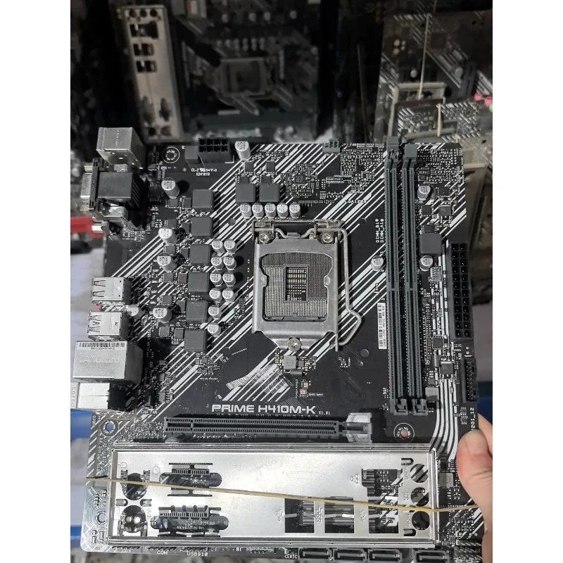 

used for ASUS H410M-K H410M-F Used Board LGA1200 No M.2 With I/O Shield Support 10th Gen CPU DDR4