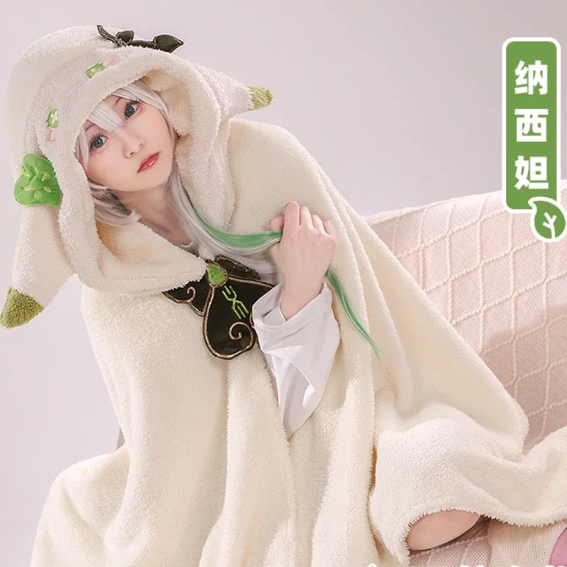 Anime figure game Genshin impact plush toys kazuha kaedehara flannel blanket plushie Pajamas Soft sofa blanket birthday gift