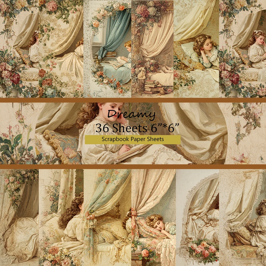 

36 Sheets Scrapbooking Paper 6"x6": Mosaic Tile Prints for Scrapbooking, Origami & Bohemian DIY Decor – Stylish Craft Set