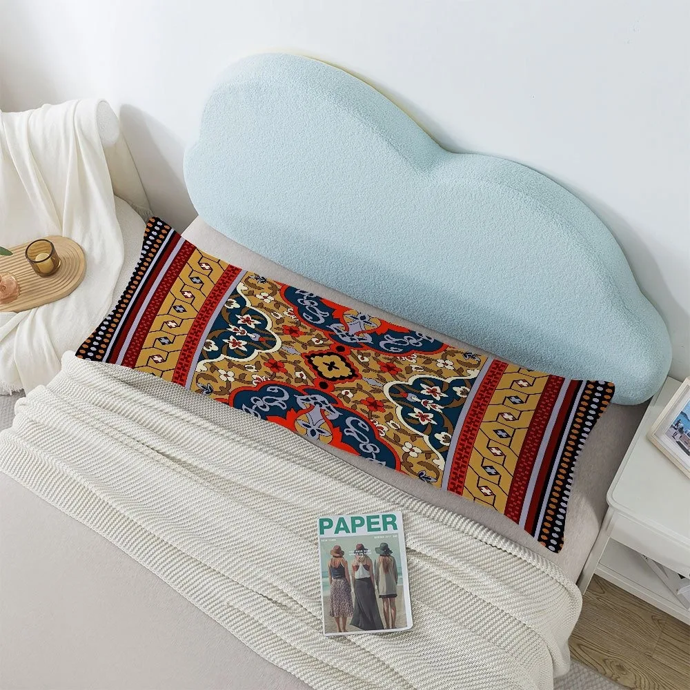 1pc Multicolor Bohemian Style Long Pillowcase - Pillow Insert Not Included, 20x54 Inches / 50x137cm - Suitable for Various Room