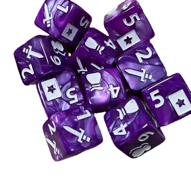 

10pcs/set of 16mm 6-Sided D6 Dices Game of Thrones Dices Cube Kit for Kids Story Telling TRPG RPG Board Table Gaming Number Dice