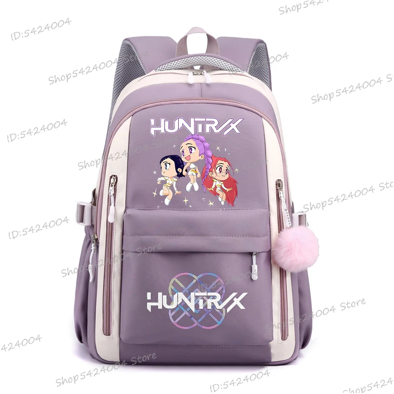 KPop Demon Hunters Nylon Anime Backpack Harajuku Fashion Korean Style Rumi Boys Girls Outdoors Schoolbag Y2K Comic Bookbag 2025