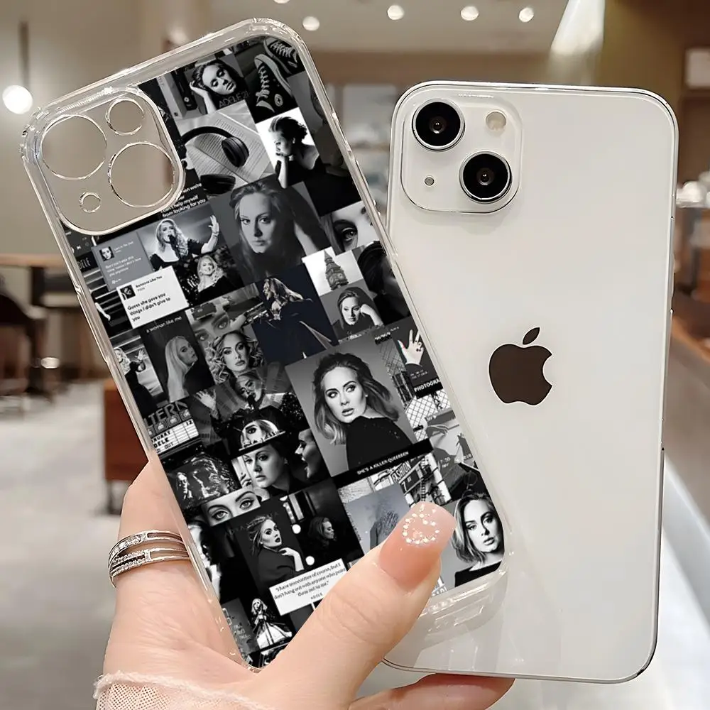 Adele Adkins Singer Phone Case for iphone 15 11 Pro Max 12 Mini 13 14 Xr Xs 6 6s 8 7 Plus Silicone luxury transparent Soft Cover