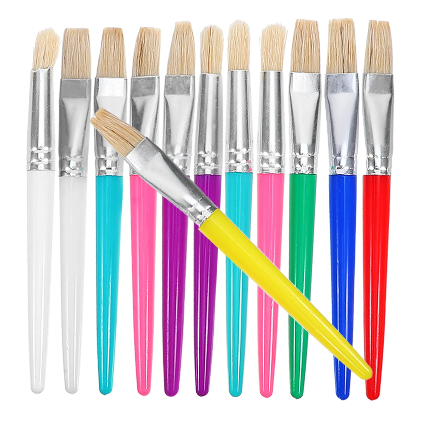 

12 Pcs Children's Graffiti Pen Set Flat Kids Paint Brushes Painting Kids. Childs Colorful