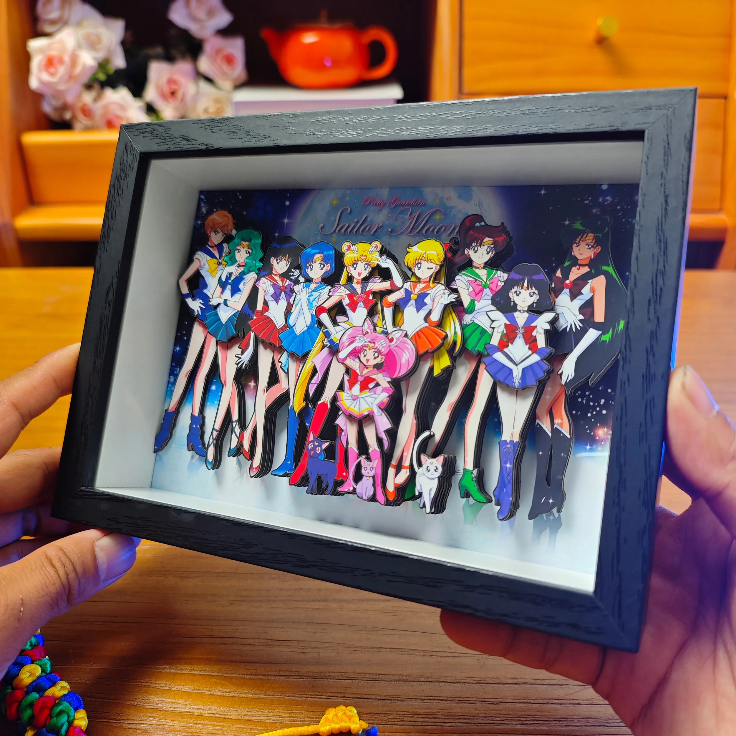 アニメ美少女戦士セーラームーン 3D アートフィギュア月野うさぎスノーバニーモデルおもちゃディスプレイ手作りギフトファンコレクターのための装飾