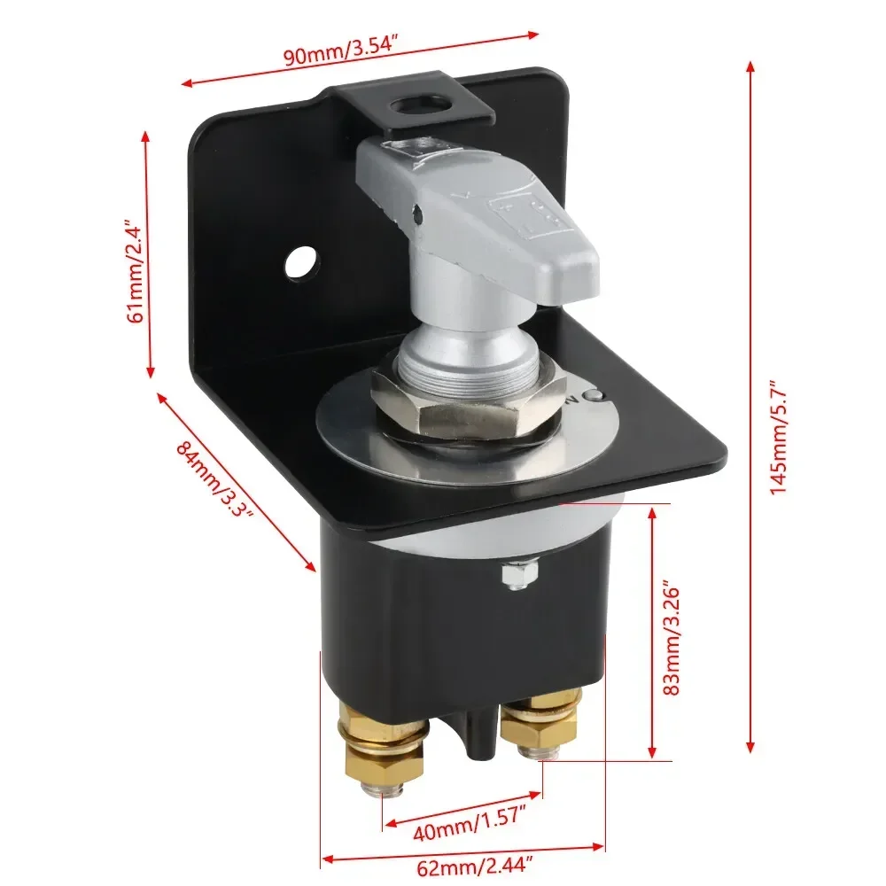 12V Heavy Duty Battery Kill Switch With Bracket It Clean Muscle Car Battery Isolator Disconnector For Car Auto RV Boat 20247