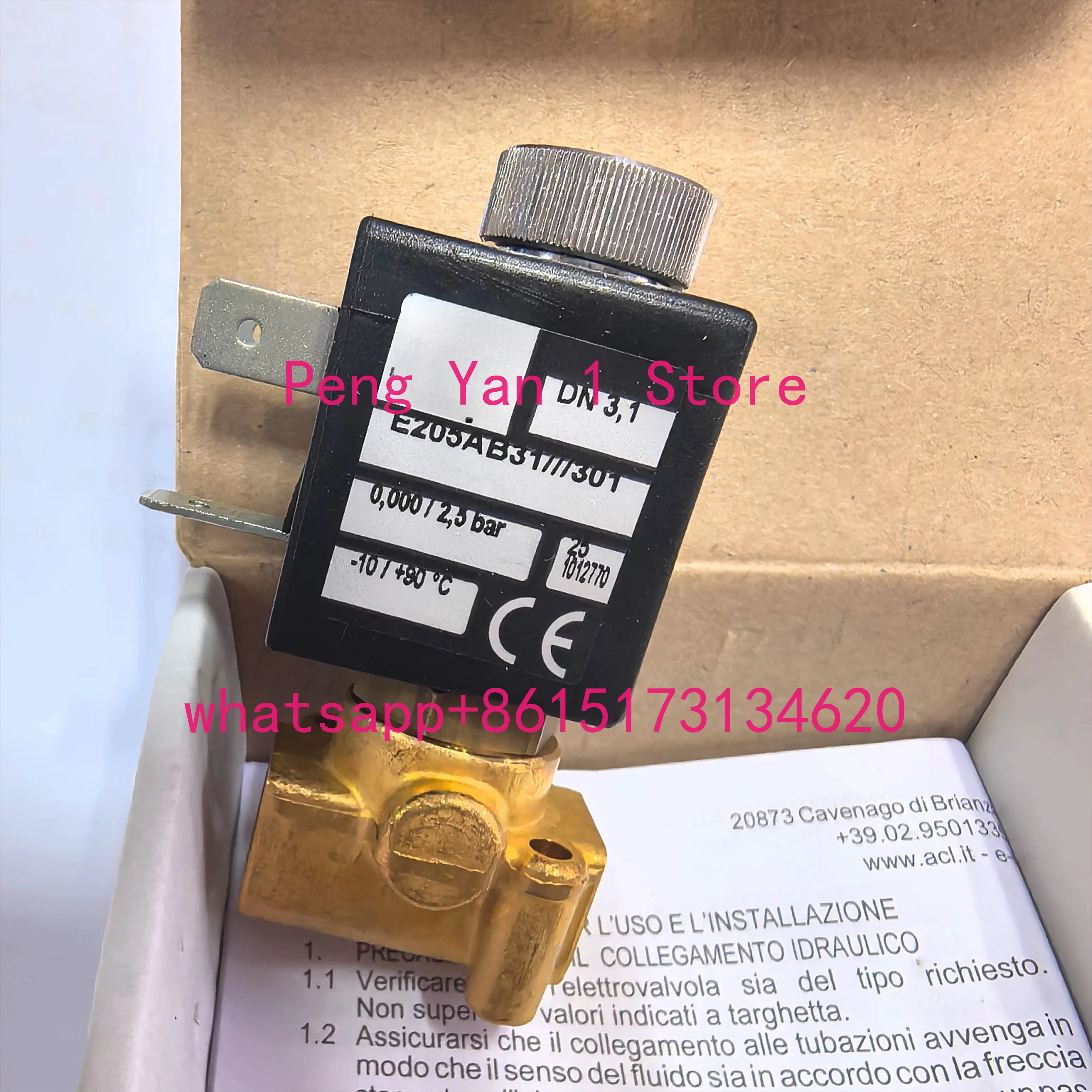 

Solenoid valve E205AB31//301 One-port normally open, two-way valve