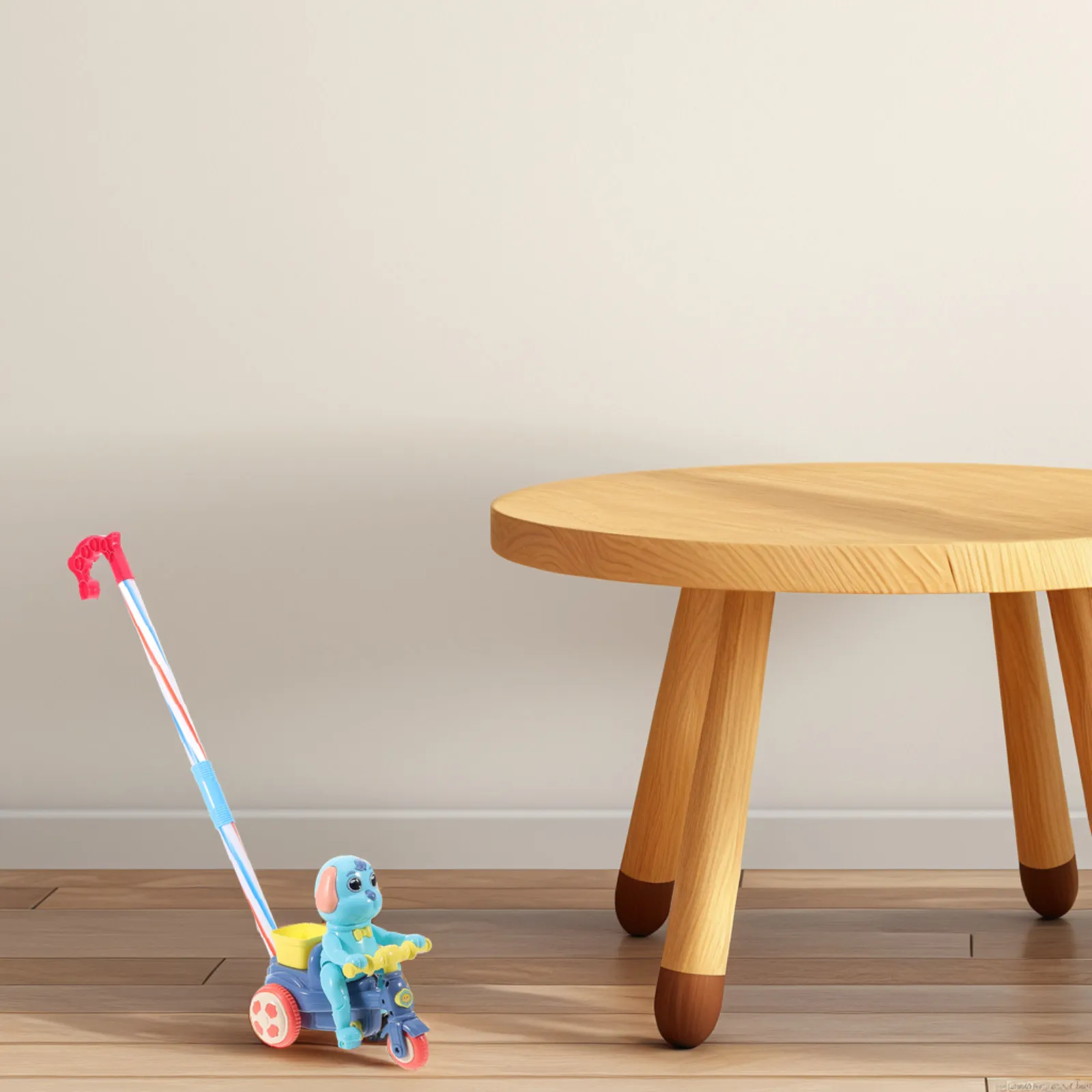 Walking Puppy Push Walker for Infants Toddler Boy Early Learning Support Balance Coordination Development Seat Function