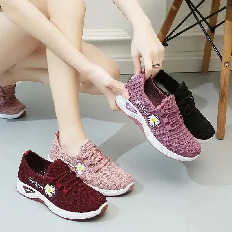 Sneakers Voor Volwassenen, Lichte Hardloopschoenen Voor Dames, Netschoenen, Comfortabele Sneakers Met Zachte Zolen, Ademende Vrijetijdsschoenen Voor Dames