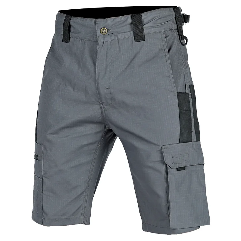 Hiking Shorts For Man 2024 New Spring Outdoor Travel Comfortable Multi-Pocket Elastic Waistband Tactical Cargo Capris High