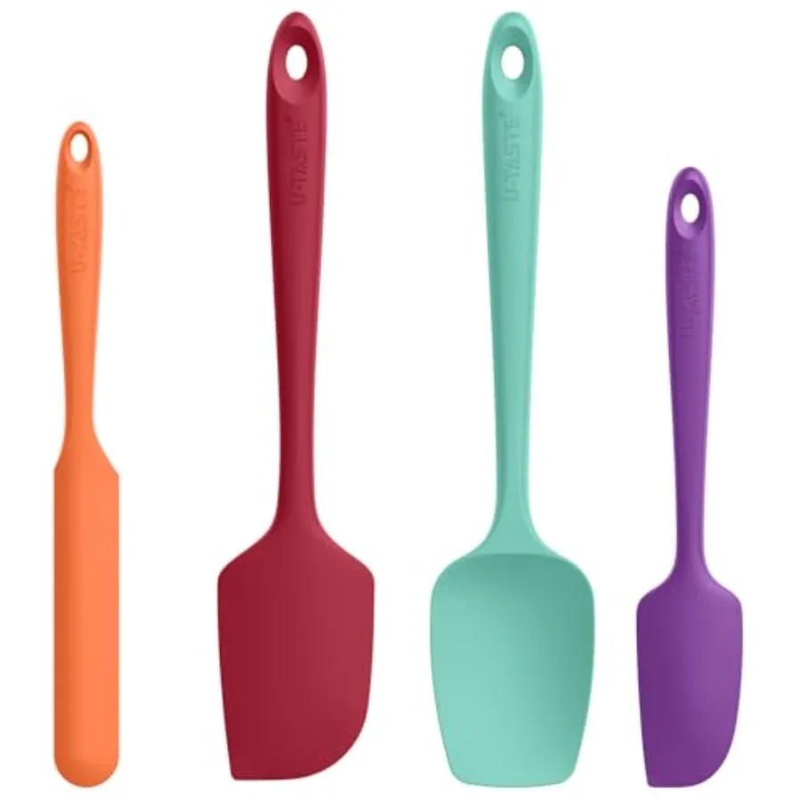 

High Heat Resistant Silicone Spatula: 600ºF Hot-Proof Food Grade Rubber Kitchen Baking Scraper, Flexible and Sturdy Cooking Ute