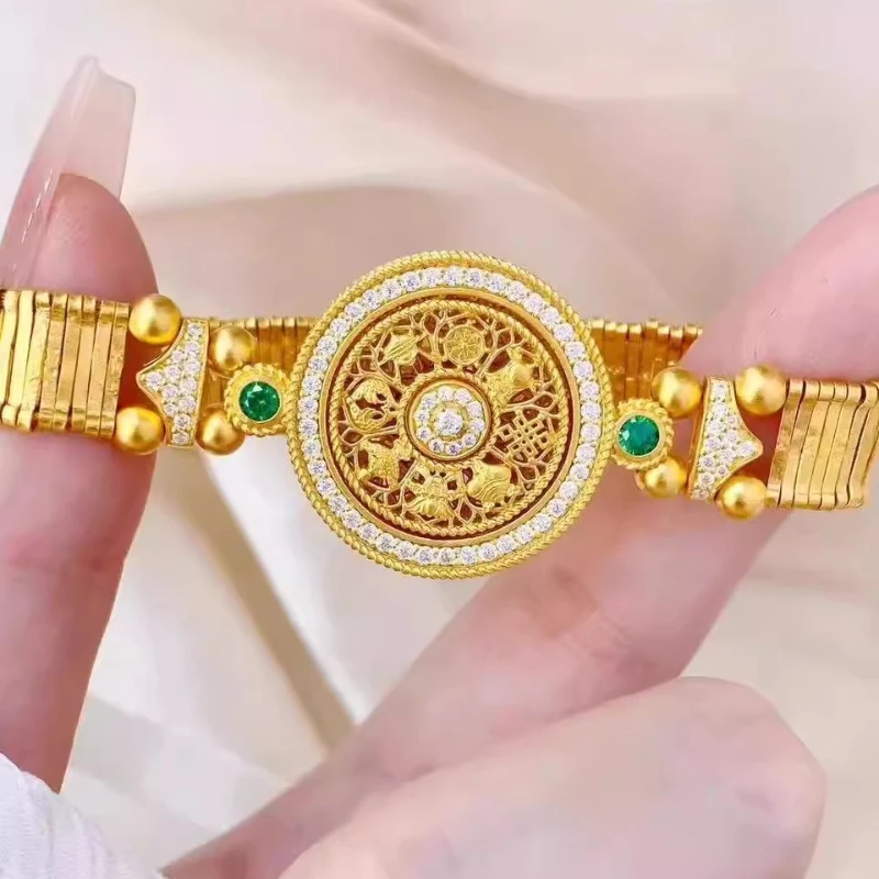 

Non-fading luxury diamond-encrusted machinery women's watch bracelet fashionable rotating waterproof automatic niche women's