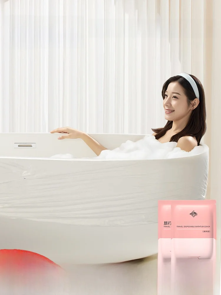 

Thickened Disposable Bathtub Plastic Bag Wood Bucket Shaped Bathing Bag Hotel Bathtub Tub Plastic Bag for Outdoor Camping Travel