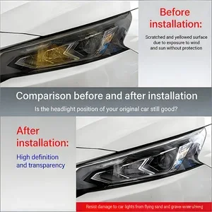TPU Car Headlight Protective Film for Chrysler 300C Pacifica Voyager Transparent Smoke Pre Cut Anti-Scratch Auto Vinyl Wrap Film