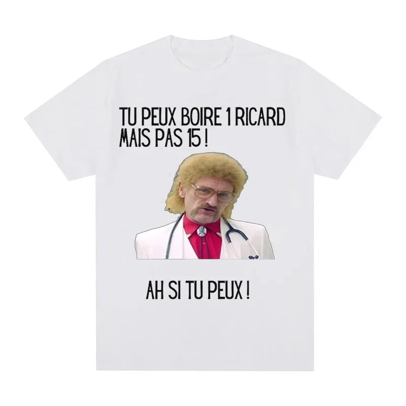 

Funny Women Printed T-shirt Print You Can Drink A Ricard But Not 15 Graphic Black Classic Tops Summer Short Sleeve Premium Tees